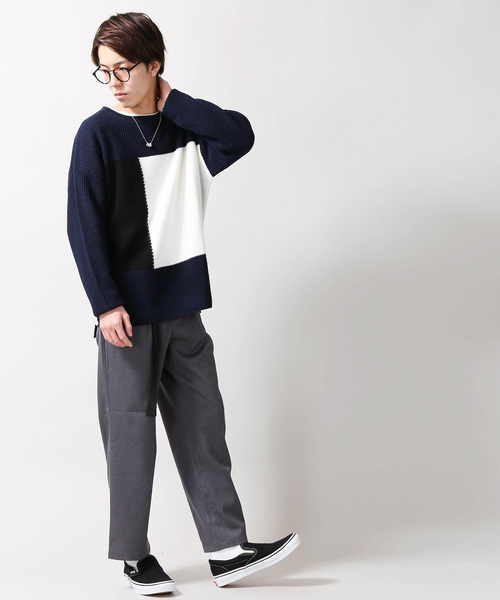 WEGO（ウィゴー）の「WEGO/ベルト付ストレッチワイドスラックス（スラックス・メンズ・ブラック/ベージュ/ダークグレー・MEDIUM/LARGE）」の12枚目の写真