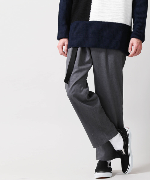 WEGO（ウィゴー）の「WEGO/ベルト付ストレッチワイドスラックス（スラックス・メンズ・ブラック/ベージュ/ダークグレー・MEDIUM/LARGE）」の14枚目の写真