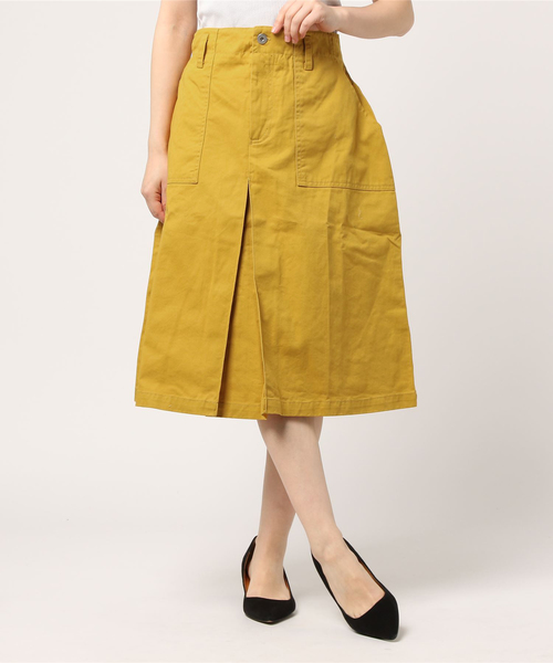 salle de bal（サルデバル）の「Lilou&Lillyベイカースカート/ツイル素材コットンスカート（スカート・レディース・ベージュ/マスタード・36/38）」の5枚目の写真