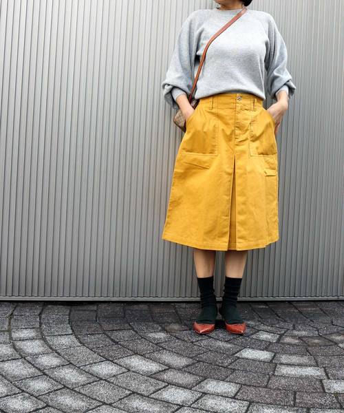 salle de bal（サルデバル）の「Lilou&Lillyベイカースカート/ツイル素材コットンスカート（スカート・レディース・ベージュ/マスタード・36/38）」の7枚目の写真