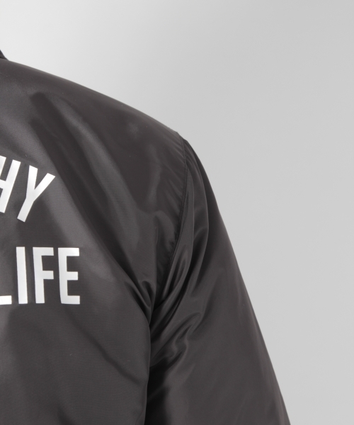 BAYFLOW（ベイフロー）の「BAYFLOW／バックプリントコーチコート 18SS 
