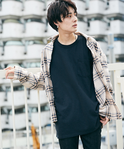 kutir（クティール）の「BIG SHIRTS / チェックビッグシャツ　柄アソート（シャツ/ブラウス・メンズ・ホワイト系その他/ベージュ系その他/ブルー系その他/ダークブラウン/ブラック/モカ/キャメル・MEDIUM/LARGE）」の6枚目の写真