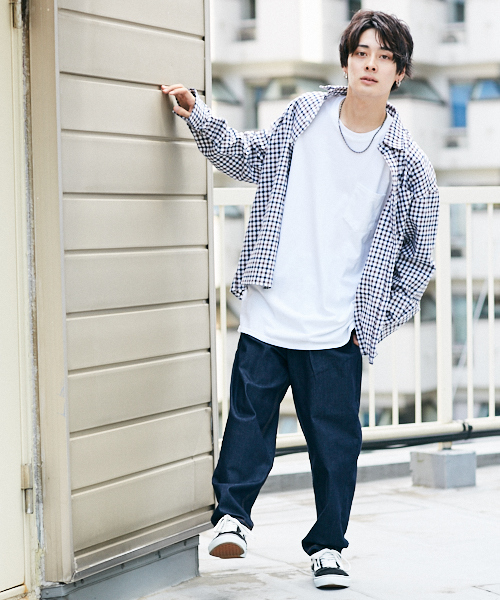 kutir（クティール）の「BIG SHIRTS / チェックビッグシャツ　柄アソート（シャツ/ブラウス・メンズ・ホワイト系その他/ベージュ系その他/ブルー系その他/ダークブラウン/ブラック/モカ/キャメル・MEDIUM/LARGE）」の8枚目の写真