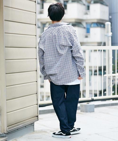 kutir（クティール）の「BIG SHIRTS / チェックビッグシャツ　柄アソート（シャツ/ブラウス・メンズ・ホワイト系その他/ベージュ系その他/ブルー系その他/ダークブラウン/ブラック/モカ/キャメル・MEDIUM/LARGE）」の14枚目の写真