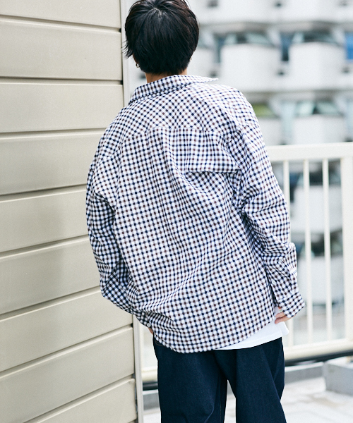 kutir（クティール）の「BIG SHIRTS / チェックビッグシャツ　柄アソート（シャツ/ブラウス・メンズ・ホワイト系その他/ベージュ系その他/ブルー系その他/ダークブラウン/ブラック/モカ/キャメル・MEDIUM/LARGE）」の17枚目の写真