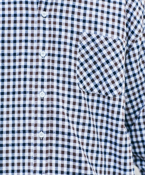 kutir（クティール）の「BIG SHIRTS / チェックビッグシャツ　柄アソート（シャツ/ブラウス・メンズ・ホワイト系その他/ベージュ系その他/ブルー系その他/ダークブラウン/ブラック/モカ/キャメル・MEDIUM/LARGE）」の21枚目の写真