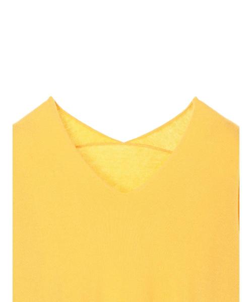 YECCA VECCA（イェッカヴェッカ）の「抜き衿ニットプルオーバー（ニット/セーター・レディース・ブラック/ベージュ/イエロー/ラベンダー/杢グレー・FREE）」の11枚目の写真