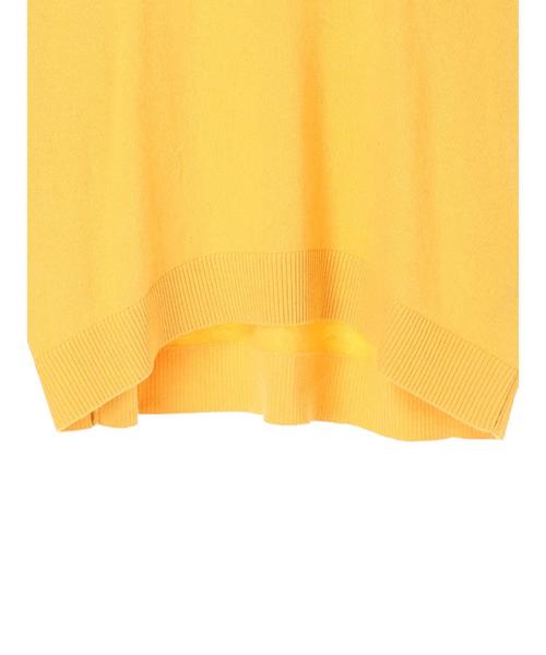 YECCA VECCA（イェッカヴェッカ）の「抜き衿ニットプルオーバー（ニット/セーター・レディース・ブラック/ベージュ/イエロー/ラベンダー/杢グレー・FREE）」の9枚目の写真