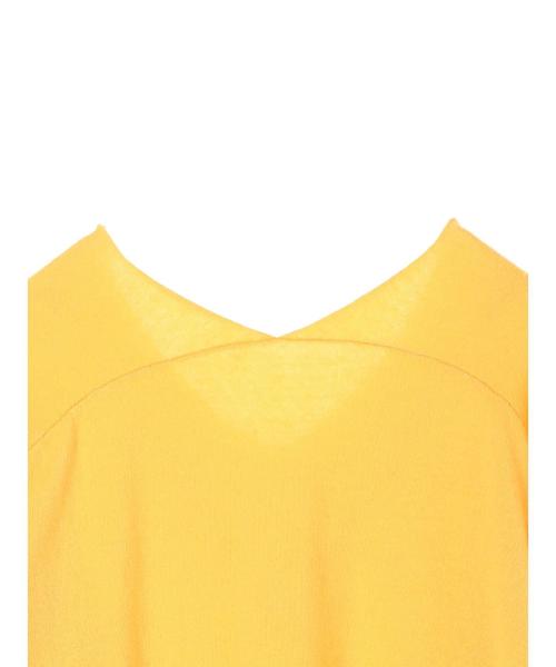 YECCA VECCA（イェッカヴェッカ）の「抜き衿ニットプルオーバー（ニット/セーター・レディース・ブラック/ベージュ/イエロー/ラベンダー/杢グレー・FREE）」の8枚目の写真