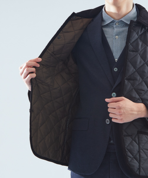 Traditional Weatherwear（トラディショナルウェザーウェア）の「【TWW】WAVERLY キルティングジャケット（ブルゾン・メンズ・ブラック/ネイビー・40/38/36）」の14枚目の写真