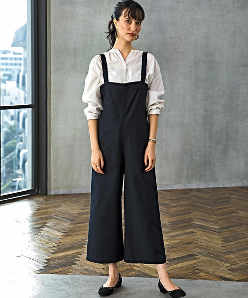 green label relaxing（グリーンレーベルリラクシング）の「NFC スタンド ギャザー シャツ ◆（シャツ/ブラウス・レディース・オフホワイト/オリーブ・FREE）」の8枚目の写真