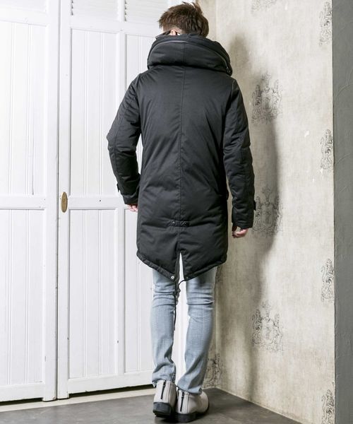 A.S.M Zermory ブラック モッズコート 50(L) 2way A.S.M（エーエスエム）の「ポリピーチ Zermory スペーシー モッズ