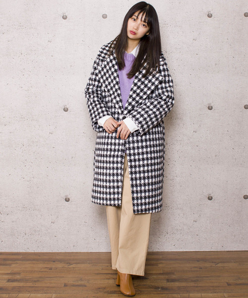 LUGG NAGG(ラグナグ)の「【Jewelobe/ ジュエローブ】ビッグシルエット コート(その他アウター・レディース・ホワイト/ブラック・FREE)」の4枚目の写真