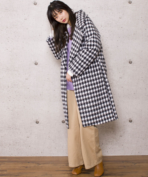 LUGG NAGG(ラグナグ)の「【Jewelobe/ ジュエローブ】ビッグシルエット コート(その他アウター・レディース・ホワイト/ブラック・FREE)」の3枚目の写真