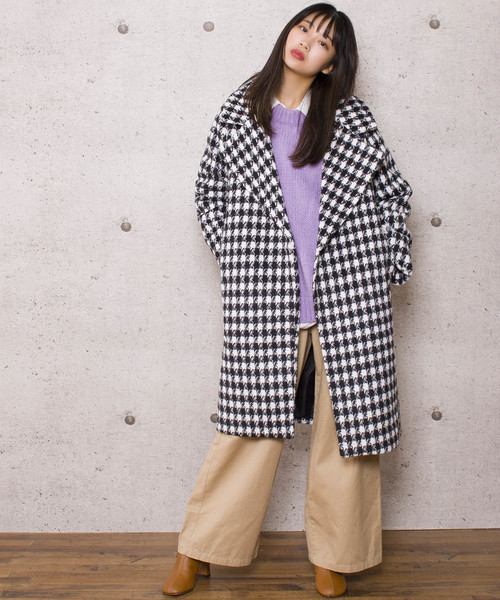LUGG NAGG(ラグナグ)の「【Jewelobe/ ジュエローブ】ビッグシルエット コート(その他アウター・レディース・ホワイト/ブラック・FREE)」の8枚目の写真