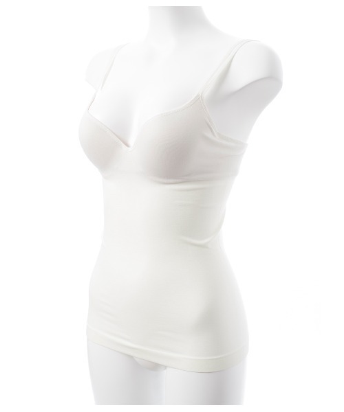 PEACH JOHN(ピーチジョン)の「【しっかり盛れるカップ付きキャミ!お気に入り登録者数1.4万人】ワークブラキャミソール(インナーウェア/肌着・レディース・ベージュ/オフホワイト/ブラック/ブルー/ヘザーグレー/モカ/ピンクベージュ・MEDIUM/SMALL/MG/SG)」の12枚目の写真