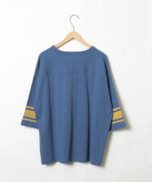 coen（コーエン）の「USAコットンVネックフットボールT(カットソー)（Tシャツ/カットソー・レディース・ホワイト/コバルトブルー・FREE）」の16枚目の写真
