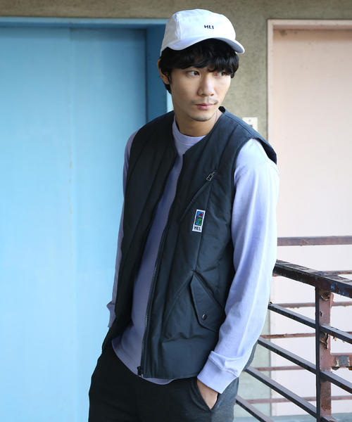 MEI（メイ）の「【GO OUT3月号掲載】MEI（メイ）別注アウトドアベスト（ダウンベスト・メンズ・ダークグレー/オリーブ・SMALL/X-LARGE/LARGE/MEDIUM）」の2枚目の写真