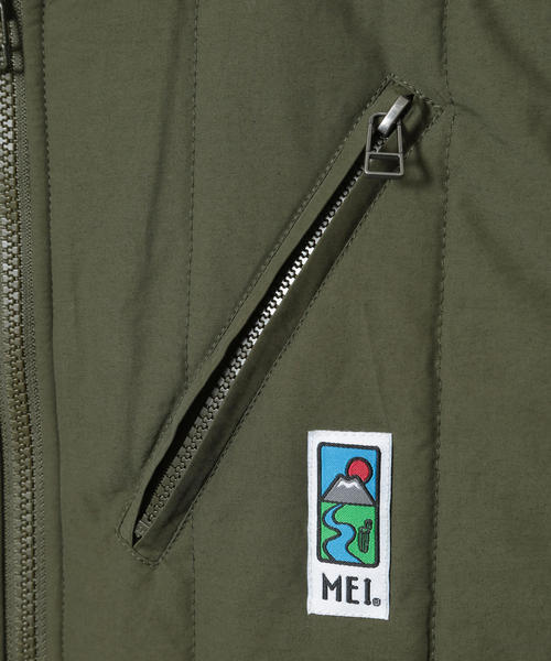 MEI（メイ）の「【GO OUT3月号掲載】MEI（メイ）別注アウトドアベスト（ダウンベスト・メンズ・ダークグレー/オリーブ・SMALL/X-LARGE/LARGE/MEDIUM）」の17枚目の写真