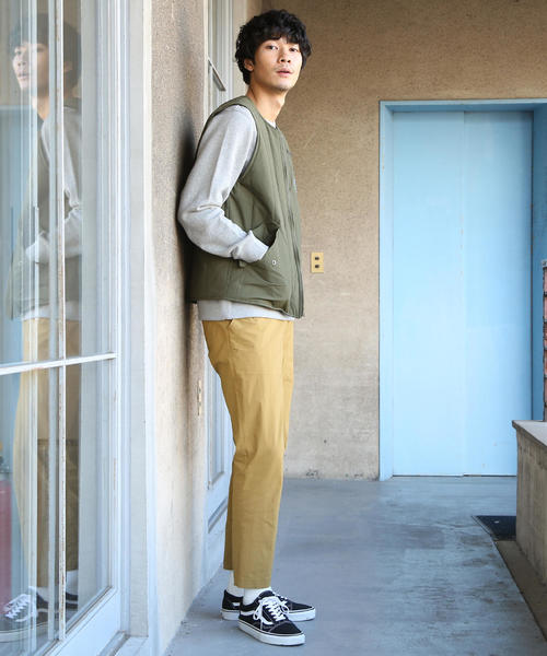 MEI（メイ）の「【GO OUT3月号掲載】MEI（メイ）別注アウトドアベスト（ダウンベスト・メンズ・ダークグレー/オリーブ・SMALL/X-LARGE/LARGE/MEDIUM）」の15枚目の写真