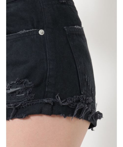 GYDA(ジェイダ)の「J/Wダメージショートパンツ(デニムパンツ・レディース・ブラック/ピンク/インディゴブルー/ブルー・SMALL/MEDIUM/X-SMALL)」の22枚目の写真