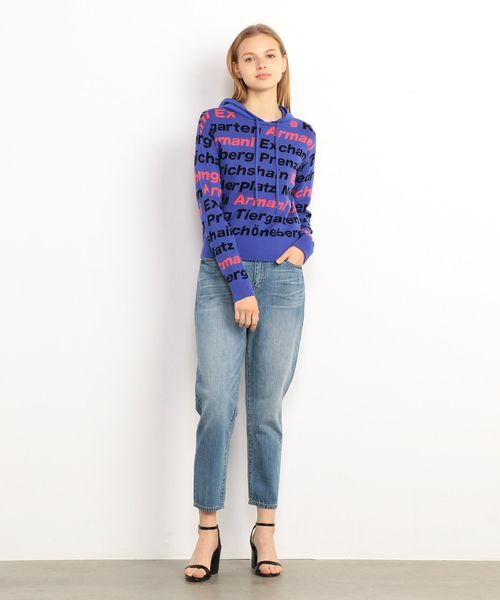ARMANI EXCHANGE(アルマーニエクスチェンジ)の「【A|Xアルマーニ エクスチェンジ】マルチカラー ロゴニットフーディ(ニット/セーター・レディース・ブルー/ホワイト・SMALL/X-SMALL/MEDIUM)」の14枚目の写真