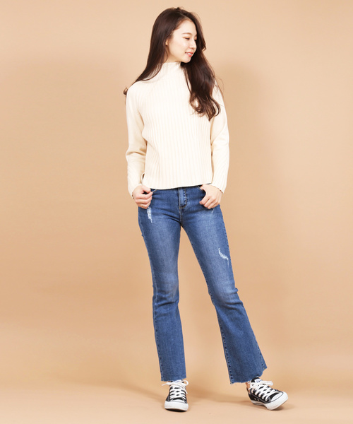 セール As 裾切りっぱなしストレッチパンツ デニムパンツ Cerca チェルカ のファッション通販 Zozotown