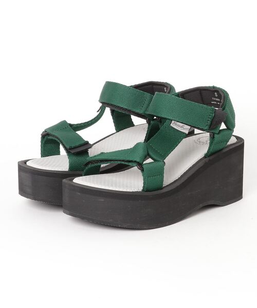 YOSUKE（ヨースケ）の「「YOSUKE/ヨースケ」超軽量厚底ビーチサンダル（サンダル・レディース・ブラック/グリーン/パープル/レッド系その他/マルチ/ワイン/グリーン系その他・LL/S/M/L）」の2枚目の写真