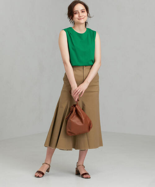 green label relaxing（グリーンレーベルリラクシング）の「FM テンジク カタタック ノースリーブカットソー（Tシャツ/カットソー・レディース・ブラック/ベージュ/その他1/オフホワイト/ケリー/ブラウン・FREE）」の10枚目の写真