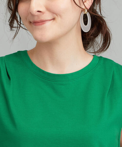 green label relaxing（グリーンレーベルリラクシング）の「FM テンジク カタタック ノースリーブカットソー（Tシャツ/カットソー・レディース・ブラック/ベージュ/その他1/オフホワイト/ケリー/ブラウン・FREE）」の11枚目の写真