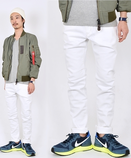 SHIPS JET BLUE（シップスジェットブルー）の「JB: カラージェギンス　スキニーパンツ（その他パンツ・メンズ・オフホワイト/ブラック/ベージュ/ライトブルー/イエロー/ネイビー/ダークグレー・SMALL/MEDIUM/LARGE）」の2枚目の写真