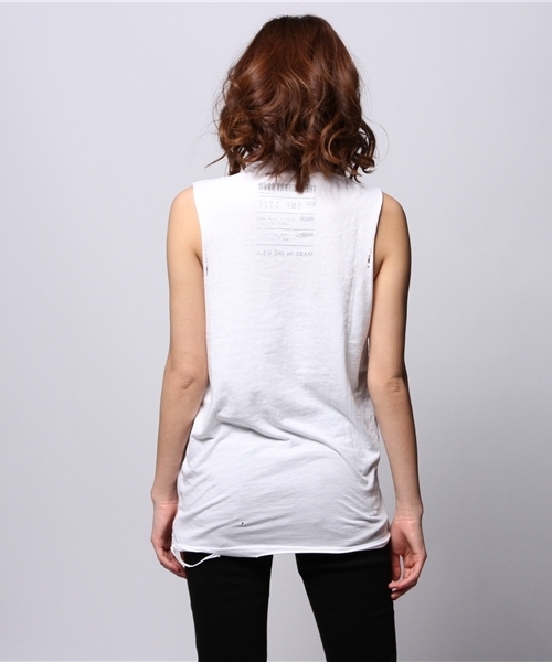 ROSE BUD（ローズバッド）の「(THE LAUNDRY ROOM) TWAA1127D2 DYC MUSCLE-T（Tシャツ/カットソー・レディース・ホワイト・SMALL）」の6枚目の写真