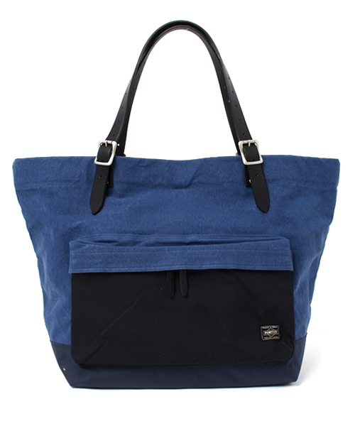 PORTER（ポーター）の「PORTER BRIDGE TOTE BAG LARGE <B印 YOSHIDA SELECT>（トートバッグ・メンズ・ベージュ/ブルー/ブラック・ONE SIZE）」の3枚目の写真