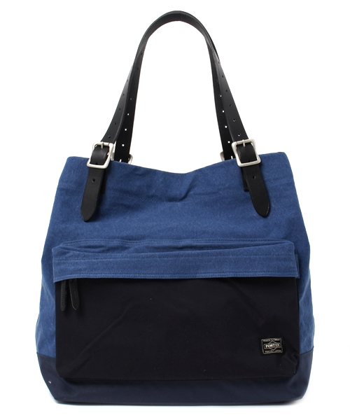 PORTER（ポーター）の「PORTER BRIDGE TOTE BAG LARGE <B印 YOSHIDA SELECT>（トートバッグ・メンズ・ベージュ/ブルー/ブラック・ONE SIZE）」の13枚目の写真