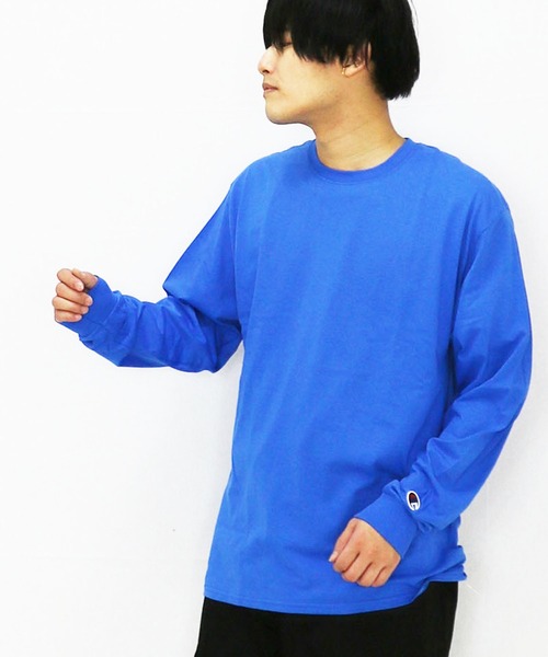Champion（チャンピオン）の「Champion Eco／ 5.2oz L/SLEEVE T-SHIRT（Tシャツ/カットソー・メンズ・ブラック/グレー/ネイビー/ホワイト/レッド/ブルー・S/M/L/XL/MEDIUM/LARGE/X-LARGE）」の6枚目の写真