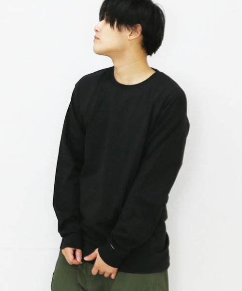 Champion（チャンピオン）の「Champion Eco／ 5.2oz L/SLEEVE T-SHIRT（Tシャツ/カットソー・メンズ・ブラック/グレー/ネイビー/ホワイト/レッド/ブルー・S/M/L/XL/MEDIUM/LARGE/X-LARGE）」の3枚目の写真