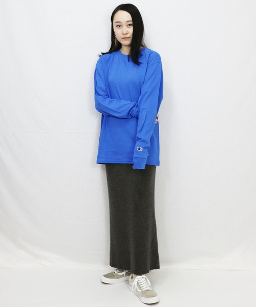 Champion（チャンピオン）の「Champion Eco／ 5.2oz L/SLEEVE T-SHIRT（Tシャツ/カットソー・メンズ・ブラック/グレー/ネイビー/ホワイト/レッド/ブルー・S/M/L/XL/MEDIUM/LARGE/X-LARGE）」の22枚目の写真