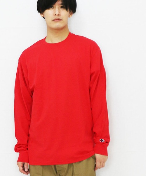 Champion（チャンピオン）の「Champion Eco／ 5.2oz L/SLEEVE T-SHIRT（Tシャツ/カットソー・メンズ・ブラック/グレー/ネイビー/ホワイト/レッド/ブルー・S/M/L/XL/MEDIUM/LARGE/X-LARGE）」の15枚目の写真