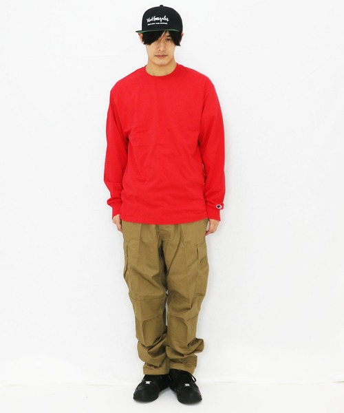 Champion（チャンピオン）の「Champion Eco／ 5.2oz L/SLEEVE T-SHIRT（Tシャツ/カットソー・メンズ・ブラック/グレー/ネイビー/ホワイト/レッド/ブルー・S/M/L/XL/MEDIUM/LARGE/X-LARGE）」の18枚目の写真