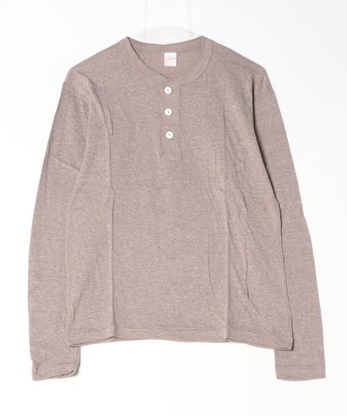 Healthknit(ヘルスニット)の「【 Healthknit / ヘルスニット 】TCRヘンリーネック長袖Tシャツ 986L SIP(Tシャツ/カットソー・メンズ・グリーン/オレンジ/ブルー/レッド/ピンク/パープル/ブラウン/グレー/ブラック・LARGE/X-LARGE/MEDIUM)」の4枚目の写真