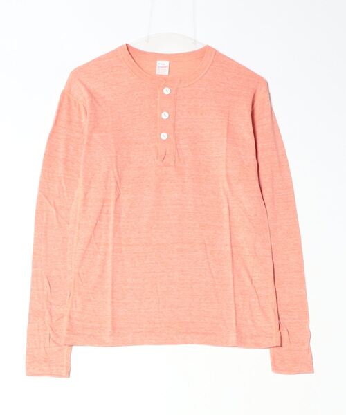Healthknit(ヘルスニット)の「【 Healthknit / ヘルスニット 】TCRヘンリーネック長袖Tシャツ 986L SIP(Tシャツ/カットソー・メンズ・グリーン/オレンジ/ブルー/レッド/ピンク/パープル/ブラウン/グレー/ブラック・LARGE/X-LARGE/MEDIUM)」の1枚目の写真