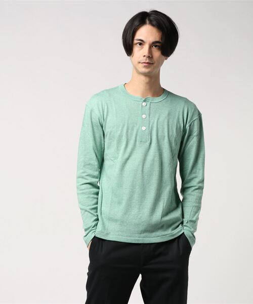 Healthknit(ヘルスニット)の「【 Healthknit / ヘルスニット 】TCRヘンリーネック長袖Tシャツ 986L SIP(Tシャツ/カットソー・メンズ・グリーン/オレンジ/ブルー/レッド/ピンク/パープル/ブラウン/グレー/ブラック・LARGE/X-LARGE/MEDIUM)」の20枚目の写真