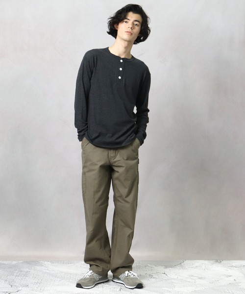 Healthknit(ヘルスニット)の「【 Healthknit / ヘルスニット 】TCRヘンリーネック長袖Tシャツ 986L SIP(Tシャツ/カットソー・メンズ・グリーン/オレンジ/ブルー/レッド/ピンク/パープル/ブラウン/グレー/ブラック・LARGE/X-LARGE/MEDIUM)」の21枚目の写真