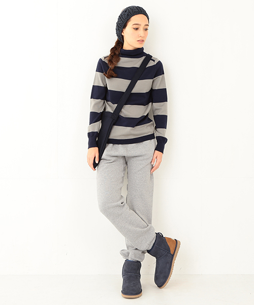 BEAMS BOY(ビームスボーイ)の「BEAMS BOY / 14ゲージ ボーダー タートルニット(ニット/セーター・レディース・ナチュラル/グリーン系その他/ネイビー・ONE SIZE)」の21枚目の写真