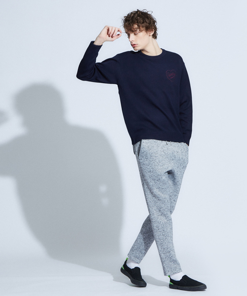 ABAHOUSE(アバハウス)の「【CEIZER×ABAHOUSE/別注】ロゴ刺繍ニット(ニット/セーター・メンズ・ネイビー/グレー/ダークオレンジ・44/46/48)」の5枚目の写真