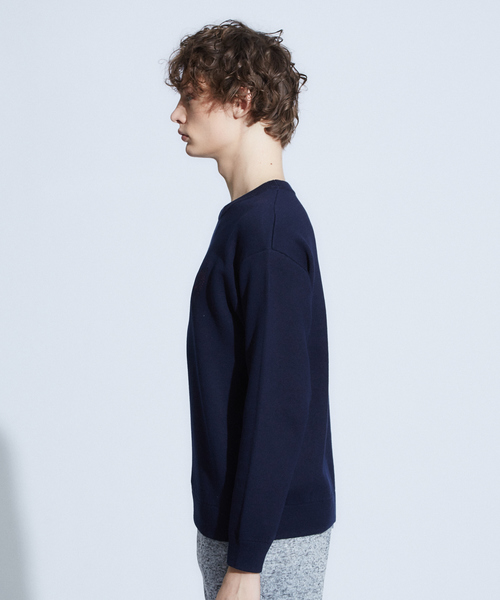 ABAHOUSE(アバハウス)の「【CEIZER×ABAHOUSE/別注】ロゴ刺繍ニット(ニット/セーター・メンズ・ネイビー/グレー/ダークオレンジ・44/46/48)」の4枚目の写真