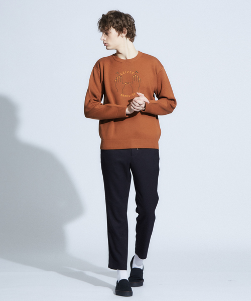 ABAHOUSE(アバハウス)の「【CEIZER×ABAHOUSE/別注】ロゴ刺繍ニット(ニット/セーター・メンズ・ネイビー/グレー/ダークオレンジ・44/46/48)」の11枚目の写真