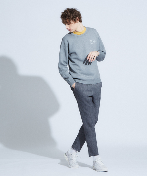 ABAHOUSE(アバハウス)の「【CEIZER×ABAHOUSE/別注】ロゴ刺繍ニット(ニット/セーター・メンズ・ネイビー/グレー/ダークオレンジ・44/46/48)」の7枚目の写真