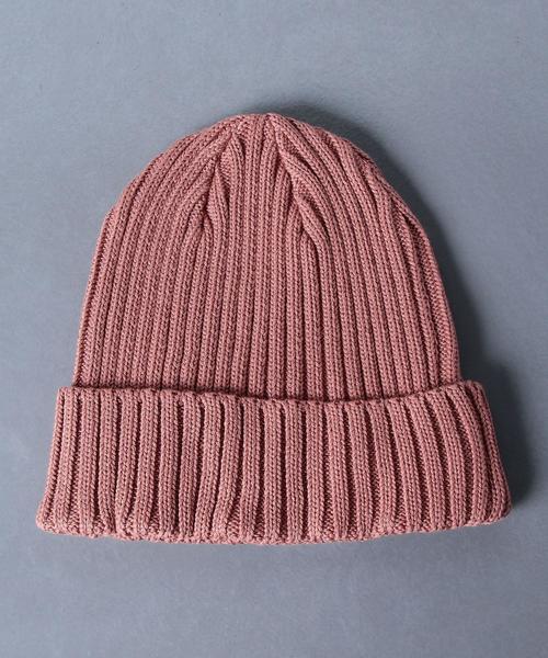 KIJIMA TAKAYUKI（キジマ　タカユキ）の「＜KIJIMA TAKAYUKI（キジマ タカユキ）＞ リブ ニット キャップ（ニットキャップ/ビーニー・メンズ・ピンク/コバルトブルー/ブラック・FREE）」の6枚目の写真