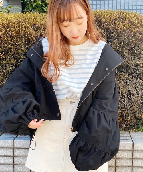 apres jour（アプレジュール）の「袖デザインマウンパ【ZOZOTOWN限定アイテム】（ブルゾン・レディース・ブラック/サックスブルー/ピンクベージュ/ライトベージュ・フリー）」の2枚目の写真